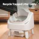 Cat Litter Box Step Ramp  Adjustable 3.5" & 6", Large 16.5"x12.6" Non-Slip Litter Trapper Platform Reduces Tracking, Fits Automatic Litter Boxes, for Kittens & Senior Cats