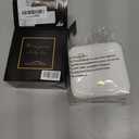 COLLECTIVE HOME - Travel Jewelry Case, Elegant Square Design with Gold Engraved Monogram, Built-in Mirror, Personalized Accessory Organizer for Rings, Necklaces, Gift for Women and Teens (a)