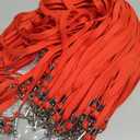 Epakh 200 Pcs Lanyards for ID Name Badge Holder Neck Lanyard Flat with Clips Neck Straps for Office School Nurse