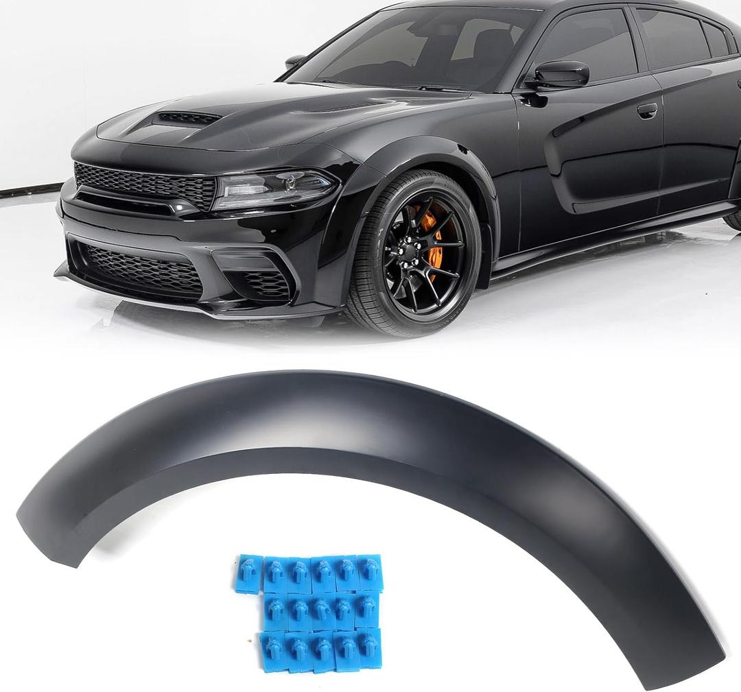Fender Flares Compatible with Dodge Charger SRT Hellcat/Scat Pack 2020 2021 2022 2023 Widebody Front Wheel Flare Molding Left Driver Side 6TN41TZZAE