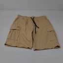 JMIERR Mens Casual Twill Cargo Shorts Cotton Drawstring Classic Cargo Stretch Short with 6 Pockets Size 38