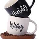 Wedding Gifts for Couples,Hubby & Wifey Wedding Coffee Cup Set,Bridal Shower Gifts for Bride and Groom, Newly-Married Anniversary for Him/HerMr and Mrs Gift