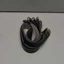 Home Queen Black Leather Curtain Tie Backs, Outdoor Drape Holder Holdbacks Tiebacks with Wall Hooks, 4 Pack