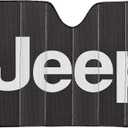Plasticolor 003859W01 Jeep Black Matte Finish Front Windshield Sunshade for Car Truck SUV