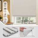 Cordless Blackout Roman Shades, Fabric Shades for Windows, Washable Roman Blinds for Indoor Windows, French Doors, Bedroom, 35W x 48H Inches