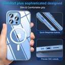 2 x SUCGLES for iPhone 13 Pro Max Case with MagSafe [Ultra Strong Magnetic] [12FT Military Drop Protection] [Shockproof Bumper] Slim Thin Mag Safe Promax Phone Cover for Apple 13pro Max (Clear/Magnet)