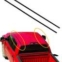 Roof Trim Molding (Pair), Roof Weatherstripping Seal, Compatible with 2007-2021 Toyota Tundra Crewmax 4 Doors (only), Replaces# 75552-0C060, 75551-0C060, Roof Top Drip Seal, Rubber Roof Weather Strip