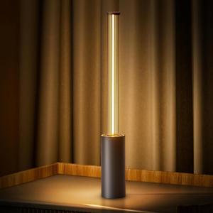 SisiHokai Portable Cordless Lamp, 3-Way Touch USB Rechargeable Battery Operated Table Lamp, Minimalist Small Lamp for Bedside and Kitchen, Ambient Light for Dining and Bar, Grey (Gray)