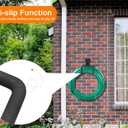 PeoMev Metal Garden Hose Holder - Heavy Duty Hose Hanger Wall Mounted Water Hose Holder for Outside Yard, Sturdy Hose Reel Hose Hooks for Water Hose, Extension Cords (Black)