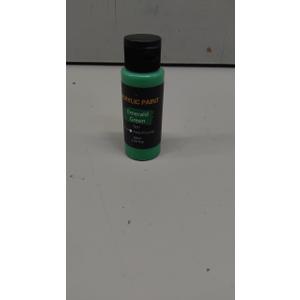 Acrylic Paint, Emerald Green, 2 Fl Oz, Permanent Fabric Paints for Clothes, Furniture Upholstery.