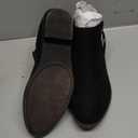 LONDON FOG Women's Tina Ankle Bootie (8.5 Wide, Black Fx Sde)