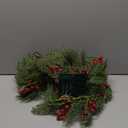 Lulu Home 9FT Pre-lit Christmas Garland, 30 LEDs Xmas Lighted Garland with Pinecones Red Berries, Battery Operated Garland with Timer for Fireplace Balcony Railing Fence Decoration