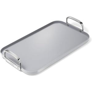 Caraway Double Burner Griddle - 19x12” Griddle Pan - Non-Stick Ceramic Coated - Non Toxic, PTFE & PFOA Free - Oven Safe & Compatible with All Stovetops - Gray