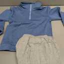 Little Boy Clothes Long Sleeve Sweatshirts+Casual Pants 2PC Fall Winter Outfits (Blue)