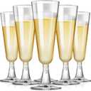SUREHOME Plastic Champagne Flutes Disposable Champagne Glasses 20 Pack 5.5 Oz Clear Plastic Mimosa Glasses Acrylic Wedding Toasting Cups for Baby Shower Birthday Party Supplies Bar Cocktail Cups