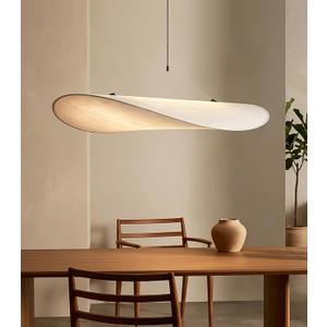Wabi Sabi Pendant Light,Japanese Silk Pendant Light Fixutre 19.6inch Fabric Pendant Light LED Hanging Pendant Light for Living Room Bedroom Kitchen Island & Entryway3-Color Change, 19.7*19.7*7.1in