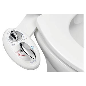 LUXE Bidet NEO 320 - Warm Water, Dual Nozzle, Self-Cleaning, Non-Electric Bidet Attachment for Toilet Seat, Adjustable Water Pressure, Rear & Feminine Wash (White)