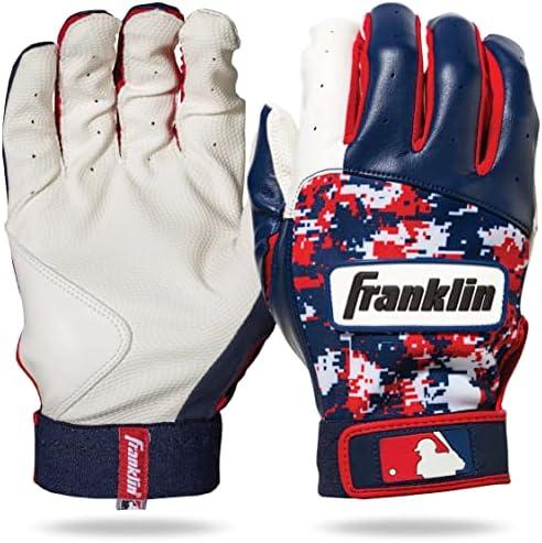 Franklin Sports MLB Youth Batting Gloves - Digitek Camo Baseball + Softball - Premium Leather - Many Sizes + Colors - Youth, S