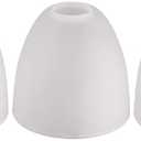 Giluta Bell Shaped Glass Shade Frosted Style Glass Shades Replacement for Ceiling Fan Light Wall Light and Pendant, Lipless with 1-5/8 inch Fitter Opening, 3 Pack