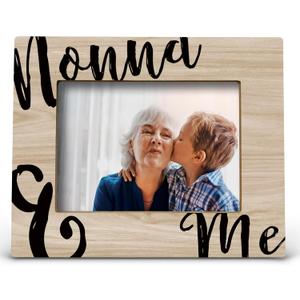 FONDCANYON Nonna Gifts Grandma Picture Frame - Nonna & Me Photo Frame (5x7 Inch)