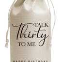 Dirty Thirty Birthday Wine Bag Talk Thirty to Me Dirty 30 Birthday Decorations for Her Party Decor Funny Birthday Gifts for Her (Off-White03)