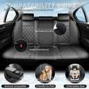 Fit Accord Premium Leather Car Seat Covers for Honda Accord 2012-2025 2026 - WaterproofBreathableAll-Weather Seat Cushion Protecto & Airbag Compatible, Full Set Black