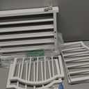 Snughome Short Dog Gate Indoor, 19.69" H Freestanding Small Dog Door Gates with Support Feet, Expands Up to 48" Wide Foldable Pet Gates for Doorway, 4 Panel Folding Pet Door Pet Fence for Puppy, White