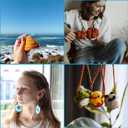 uxcell 10 Set Aluminum Keychain Crochet Hook Mini Mixed Small Crochet Yarn Needles Multi-Colour Weaving Tool for Beginners Adults