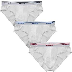 Papi Men's Cotton Low Rise Brief Pack of 3 Underwear, White, X-Large