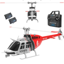 C138 206 Remote Controlled Helicopter Aircraft Plane Drone RC Heli Single Rotor No Ailerons 6CH 6-Axis Gyroscope Altitude Hovering W/ Optical Flow Localization 2Battery for Adults Beginners ( Red）