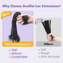 8 inch Interlocking Micro Locs Extensions Human Hair, Sister Locs Human Hair Dreads, 0.2cm Width 100% Human Hair Dradlock Extensions, Natural Black (8 inch 20 Strands, 1B 0.2cm)