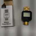 MOES Water Flow Meter with Brass Inlet & Outlet Metal Thread, Measure Gallon/Liter Consumption and Flow Rate for RV Water Tank Filling, Outdoor Garden Hose Watering, Lawn Sprinkler and Nozzle Sprayer