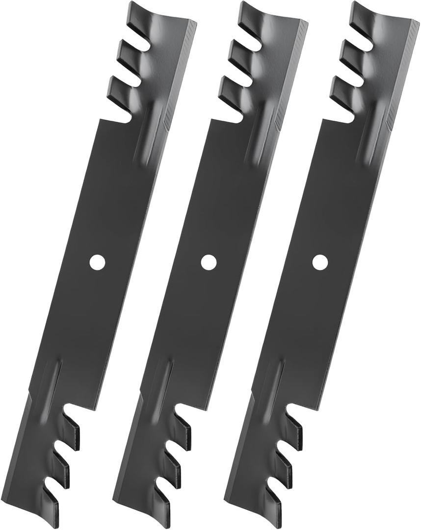 106-0626 Mower Blades Fit 52 Inch Toro TimeCutter, 27-0990 Toothed Mulching Blade Compatible with Toro Z Master Groundsmaster, Replace for 108-1127, 56-2390, 92-7961, 44-5480, 3 Pack