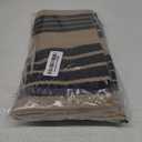 Striped Outdoor Fall Front Door Mat 24"x51", Cotton Hand Woven Washable Black and Khaki Rug Runner, Reversible Foldable Indoor Layered Front Door Rugs for Entryway/Farmhouse/Home Entrance (2'x4.3')