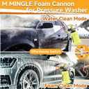 M MINGLE High Pressure Washer Gun with Foam Cannon, Foam Cannon Dual Connector Accessory, Car Wash Foam Gun Kit 1/4 Inch Quick Connector, 5 Pressure Washer Nozzle Tips