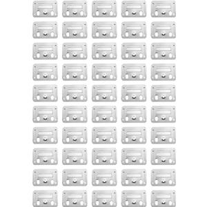 50PCS PVC Buckle Stainless Steel Wall Mounting Clips Clip Fixing Plate Wall Buckle Interlocking Hanging Bracket Couch Clips Wall Panel Fixings Furniture Fixings Hanger Wall Panel Clips