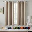 MIULEE Taupe Blackout Curtains for Bedroom Living Room 63 Inches Long 2 Panels, Thermal Insulated Room Darkening Drapes Solid Grommet Noise Reduction Light Blocking Window Treatments 40x63 Inch