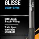 BIC Glide Bold Black Ballpoint Pens, Bold Point (1.6mm), 8-Count Pack, Retractable Ballpoint Pens With Comfortable Full Grip (VLGB11-BLK)