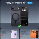 for iPhone Air Case [Compatible with MagSafe] [2X Screen Protectors] [Military Grade Drop Tested] Heavy Duty Magnetic Phone Case for iPhone Air 6.5",Black