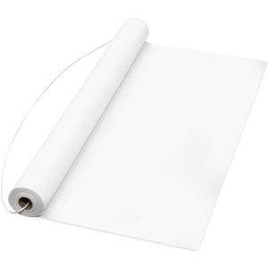 Party Essentials Plastic Disposable Aisle Runner for Wedding Ceremony Events Indoor and Outdoor on Floor Tile Grass Carpet, 50 x 3 Feet, White