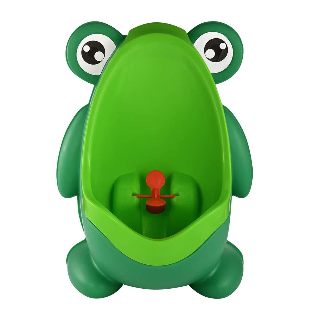 Potty Training Urinal for Boys Cute Whale with Funny Aiming Target - Green (Hand Frog)