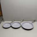 KITEXPERT Non Stick Frying Pans Set, Titanium Ceramic Pan Skillet Set Non Toxic, 8" 9.5" 11" Nonstick Frying Pan, Stainless Steel Handle, Dishwasher & Oven Safe, PFAS & PTFE & PFOA Free, Grey (Gray)