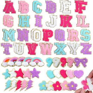 82 Pcs Chenille Letter Patches Multi-Color Self Adhesive Patches A-Z Chenille Sticker Patches - Cute Star Lightning Heart Rainbow Letter Stickers for Hats Backpacks DIY Clothing (pink, purple, white) 82 Pcs Chenille Letter Patches Multi-Color Self Adhesive Patches A-Z Chenille Sticker Patches - Cute Star Lightning Heart Rainbow Letter Stickers for Hats Backpacks DIY Clothing (pink, purple, white)