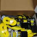 XSTRAP STANDARD Ratchet Tie Down Straps - 8PK - 1'' x 10 ft - 900 LB Break Strength Cargo Straps for Moving Appliances, Lawn Equipment, Motorcycle Yellow