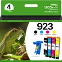 923 Ink Cartridges for HP Printers Compatible for HP 923 Ink Cartridges Work for HP OfficeJet Pro 8135e 8130e 8125e 8138e 8139e 8120e Ink Cartridges (4 Pack, Black Cyan Magenta Yellow) Without Chip