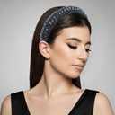 VOCOSTE Rhinestone Headband, Navy Blue