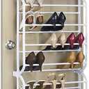 Whitmor Over The Door Shoe Rack, 36 Pair, White