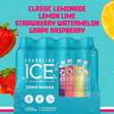 Sparkling Ice Blue Variety Pack, Zero Sugar Sparkling Water, with Vitamins and Antioxidants, 17 fl oz, 12 count (Classic Lemonade, Strawberry Watermelon, Grape Raspberry, Lemon Lime) (EXP 12/10/25)