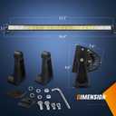 Nilight - ZH023 52Inch Spot Flood Combo Led Light Bar 2PCS 4Inch 18W Spot LED Fog Lights With Off Road Wiring Harness- 3 Leads