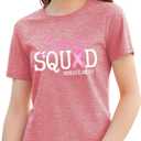 Breast Cancer Shirts Women Pink Ribbon Heart Tshirt Breast Cancer Awareness Tops (X-Large)